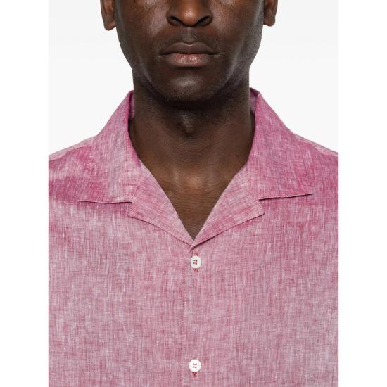 26SS 브루넬로 쿠치넬리 이지 핏 리넨 셔츠 MM6840615 C151 RED - BRUNELLO CUCINELLI