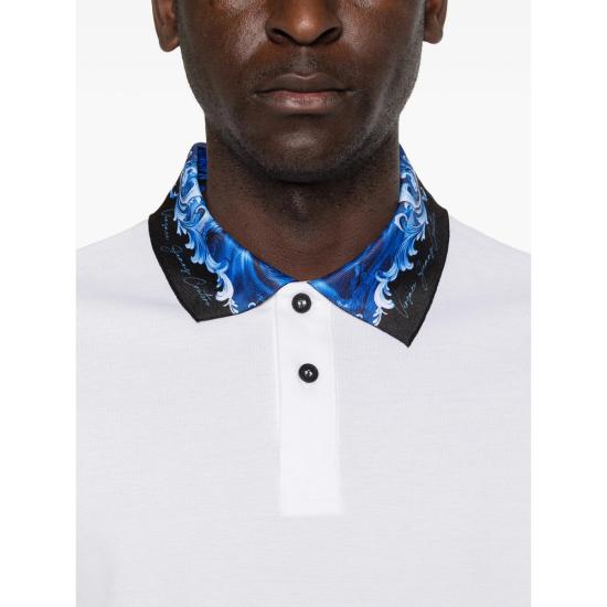 26SS 베르사체 폴로 티셔츠 80GAGT13 CJ01T 003 WHITE - VERSACE