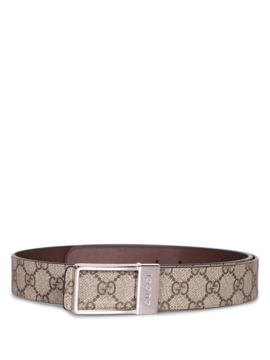 26FW 구찌 렉탱귤러 버클 리버시블 벨트 820724 92TIC 8358 Beige