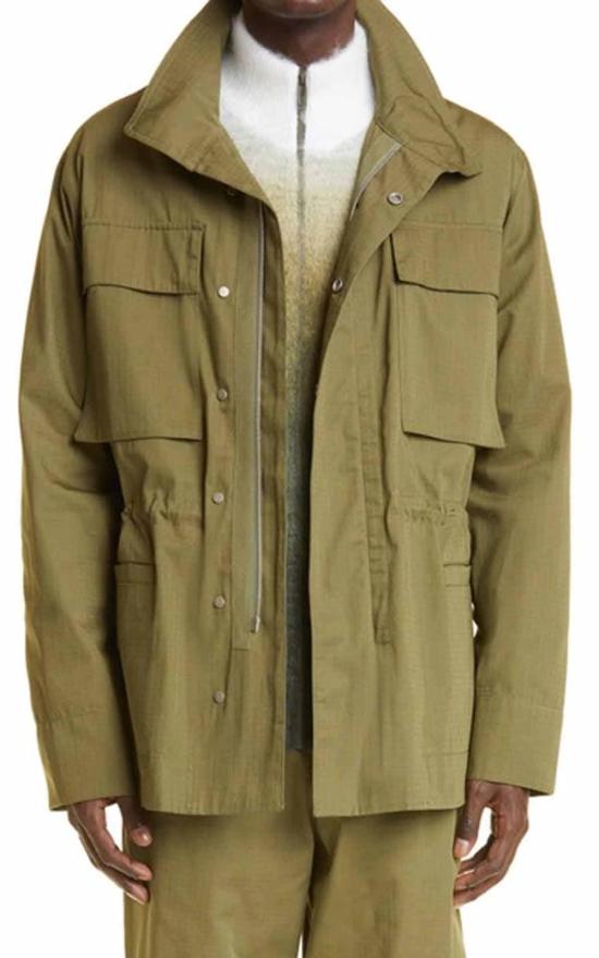  오프화이트 셔츠 OMEL021F21FAB0025555 GREEN - OFF WHITE