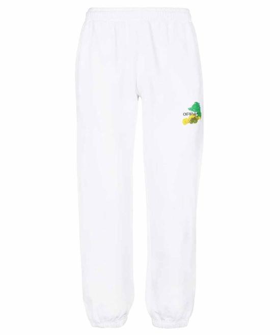  오프화이트 트레이닝/조거 팬츠 0MCH029S23FLE0020184 WHITE