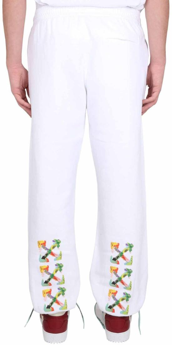  오프화이트 트레이닝/조거 팬츠 0MCH029S23FLE0020184 WHITE - OFF WHITE