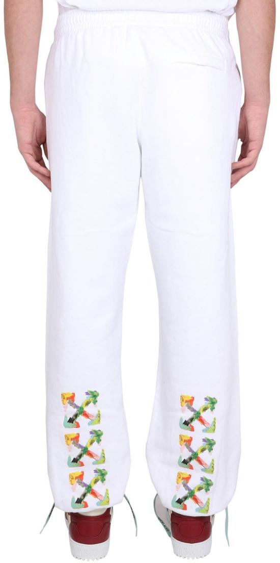  오프화이트 트레이닝/조거 팬츠 0MCH029S23FLE0020184 WHITE - OFF WHITE