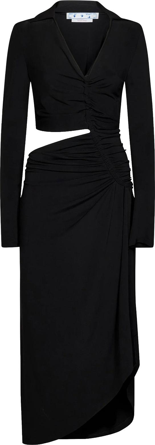  오프화이트 롱 원피스 OWDB455S23FAB0011000 BLACK
