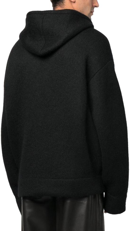  오프화이트 후드 티셔츠 OMHA156F22KNI0011045 BLACK - OFF WHITE