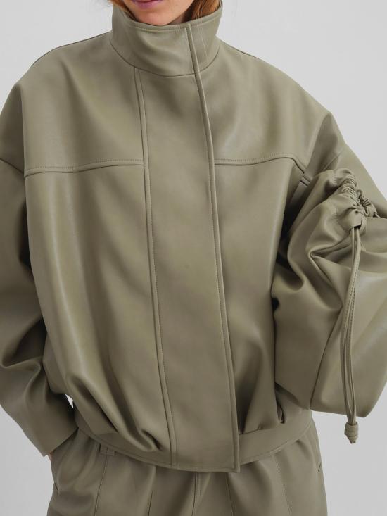 26SS 더프랭키샵 가죽 자켓 VEREN JAFS21915430 Verde - THE FRANKIE SHOP