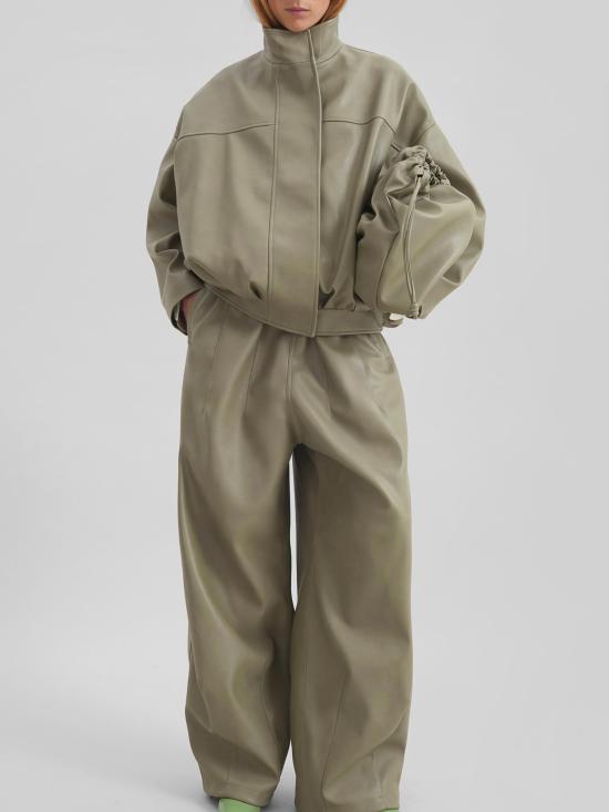 26SS 더프랭키샵 가죽 자켓 VEREN JAFS21915430 Verde - THE FRANKIE SHOP