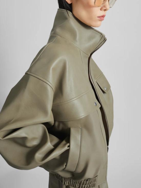 26SS 더프랭키샵 가죽 자켓 NOLITA JAFS22137430 Verde - THE FRANKIE SHOP