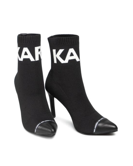  칼라거펠트 부츠 KL31361A K00 black Knit Textile NERO - KARL LAGERFELD