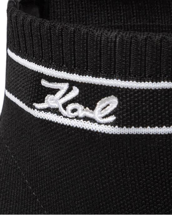  칼라거펠트 부츠 KL31352 K00 black Knit Textile NERO - KARL LAGERFELD