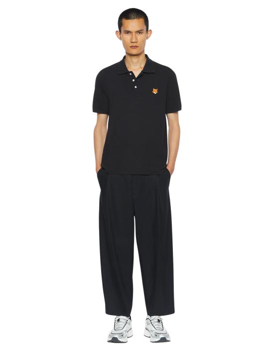 26SS 메종키츠네 폭스 헤드 레귤러 폴로 티셔츠 PM00209KP0002 P199 BLACK - MAISON KITSUNE