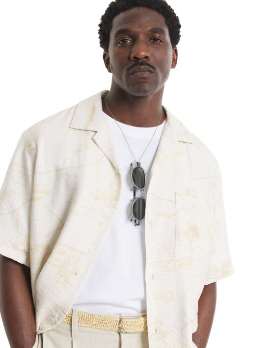 26SS 메종키츠네 긴팔 셔츠 QM00404WW9103 0522 NOBLE BEIGE STRAW - MAISON KITSUNE