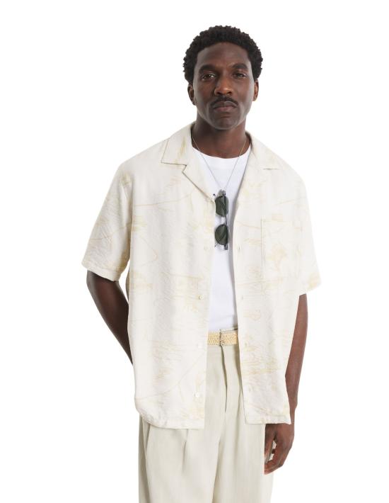 26SS 메종키츠네 긴팔 셔츠 QM00404WW9103 0522 NOBLE BEIGE STRAW - MAISON KITSUNE