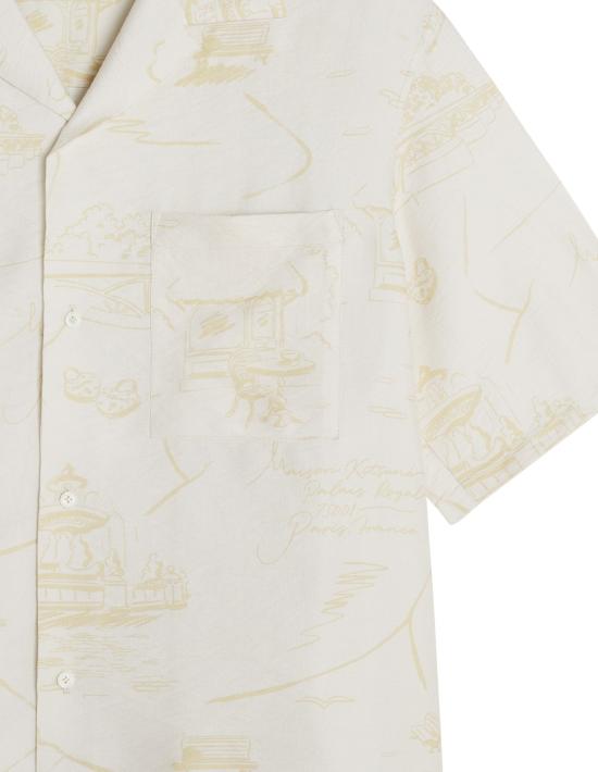 26SS 메종키츠네 긴팔 셔츠 QM00404WW9103 0522 NOBLE BEIGE STRAW - MAISON KITSUNE