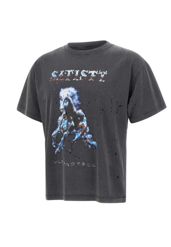 26SS 새티스파이 모스테크 티셔츠 11006 00A16 Aged black