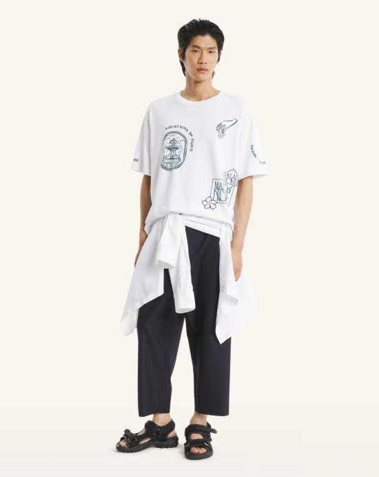 26SS 메종키츠네 반팔 티셔츠 QM00107KJ0119 P100 White - MAISON KITSUNE