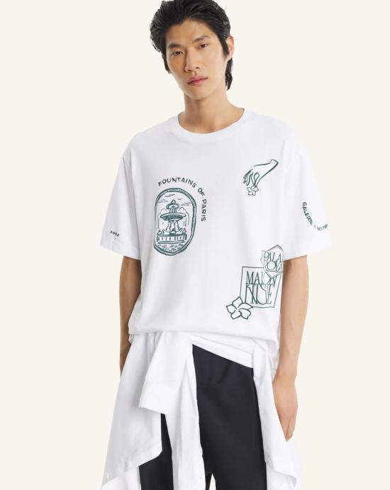 26SS 메종키츠네 반팔 티셔츠 QM00107KJ0119 P100 White - MAISON KITSUNE