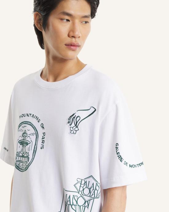 26SS 메종키츠네 반팔 티셔츠 QM00107KJ0119 P100 White - MAISON KITSUNE