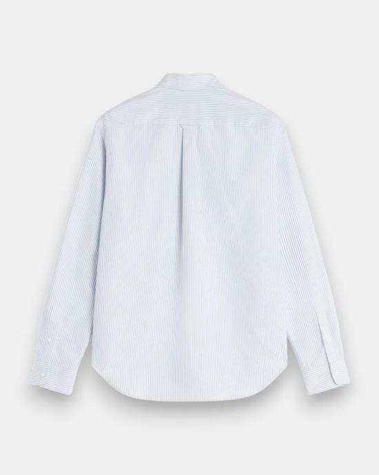 26SS 메종키츠네 긴팔 셔츠 QM00411WC5098 0491 Pure blue white - MAISON KITSUNE