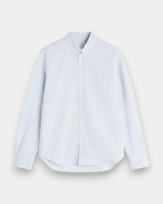 26SS 메종키츠네 긴팔 셔츠 QM00411WC5098 0491 Pure blue white