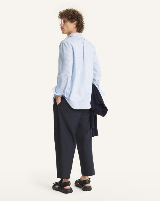 26SS 메종키츠네 긴팔 셔츠 QM00411WC5098 0491 Pure blue white - MAISON KITSUNE