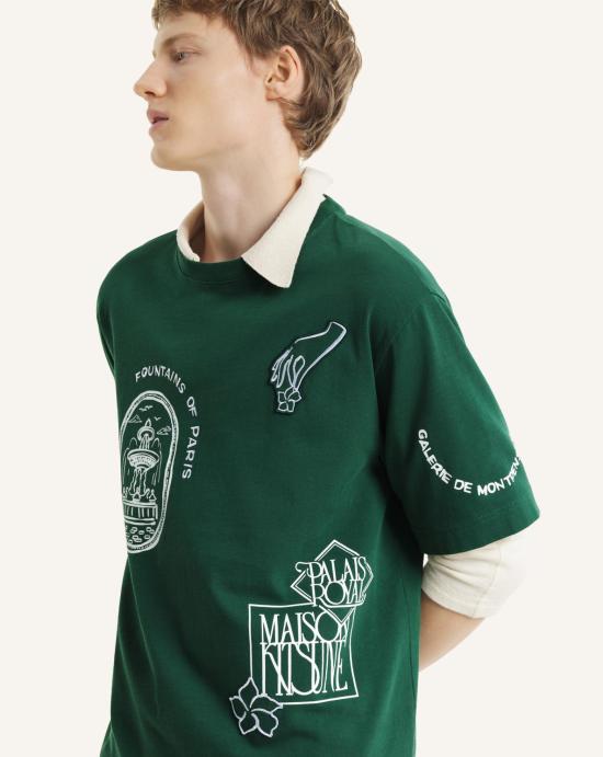 26SS 메종키츠네 반팔 티셔츠 QM00107KJ0119 P399 Green - MAISON KITSUNE