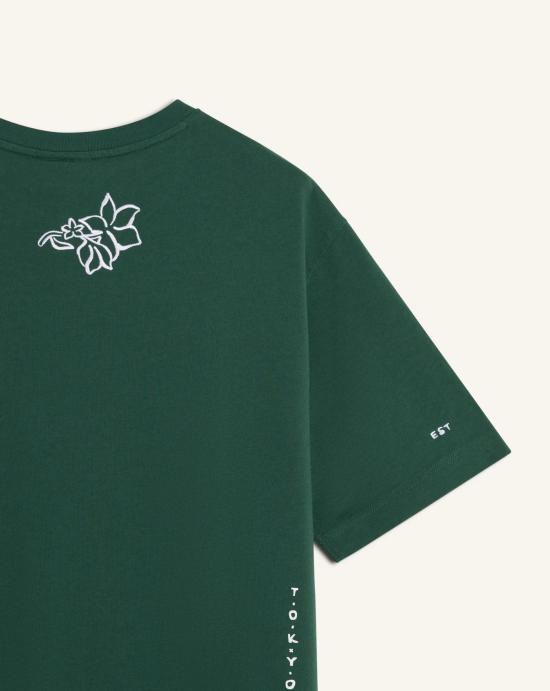 26SS 메종키츠네 반팔 티셔츠 QM00107KJ0119 P399 Green - MAISON KITSUNE