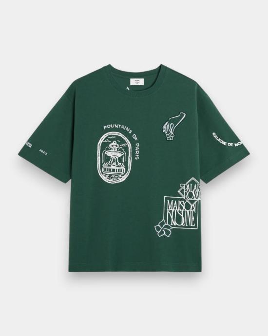 26SS 메종키츠네 반팔 티셔츠 QM00107KJ0119 P399 Green