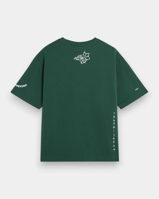 26SS 메종키츠네 반팔 티셔츠 QM00107KJ0119 P399 Green - MAISON KITSUNE