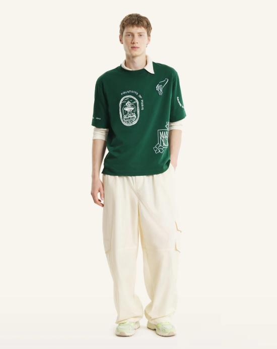 26SS 메종키츠네 반팔 티셔츠 QM00107KJ0119 P399 Green - MAISON KITSUNE
