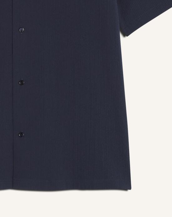 26SS 메종키츠네 반팔 셔츠 QM00407WC5082 0413 Classic navy - MAISON KITSUNE