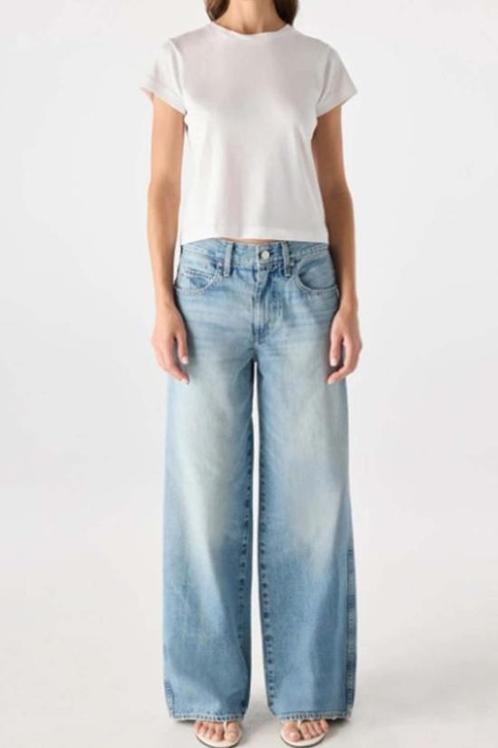  아모 데님 데님 팬츠 키라 미드라이즈 와이드 레그 진 - AMO DENIM