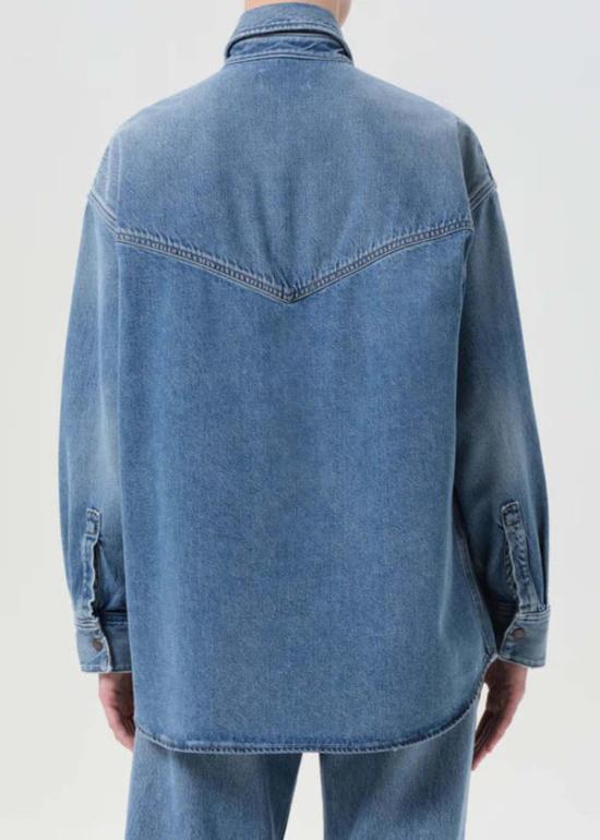  에이골디 데님 셔츠 아골데 로타 셔츠 미디엄 인디고 - AGOLDE