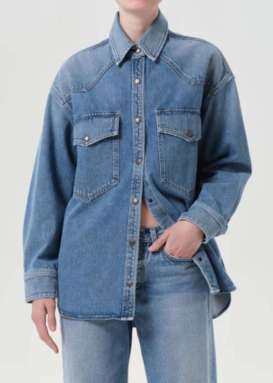  에이골디 데님 셔츠 아골데 로타 셔츠 미디엄 인디고
