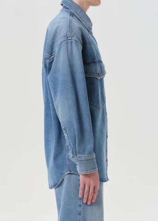  에이골디 데님 셔츠 아골데 로타 셔츠 미디엄 인디고 - AGOLDE