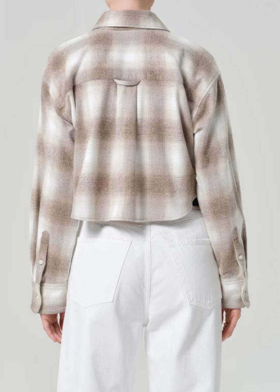  시티즌 오브 휴머니티 셔츠 인류의 시민들 아나 크롭 셔츠 쉬퍼 체크무늬 - CITIZEN OF HUMANITY