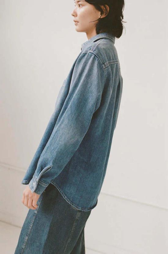  샤이나 모트 데님 셔츠 데님 포켓 셔츠 - SHAINA MOTE