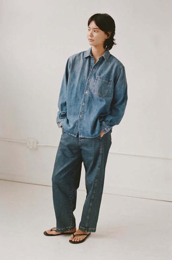  샤이나 모트 데님 셔츠 데님 포켓 셔츠 - SHAINA MOTE