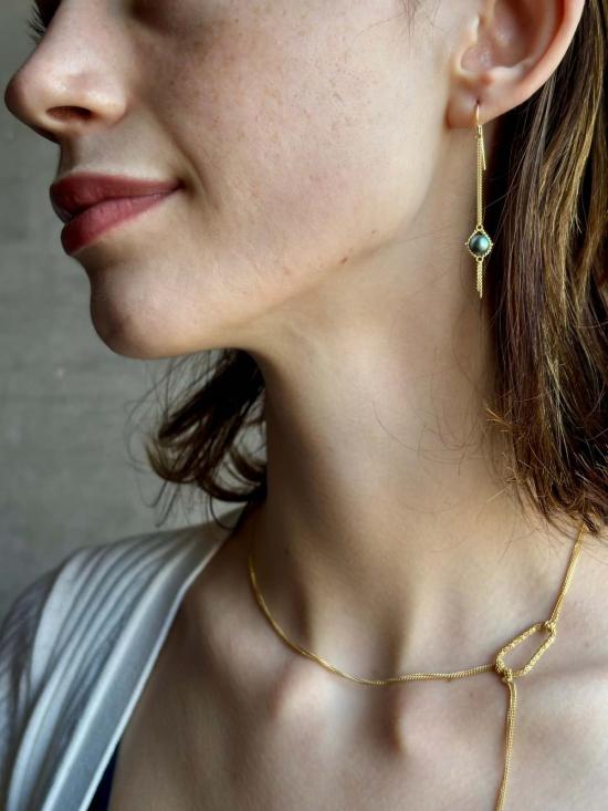  AMALI 이어링 아마리 블루 아코야 진주 드롭 귀걸이 18K 골드 - OTHER BRANDS