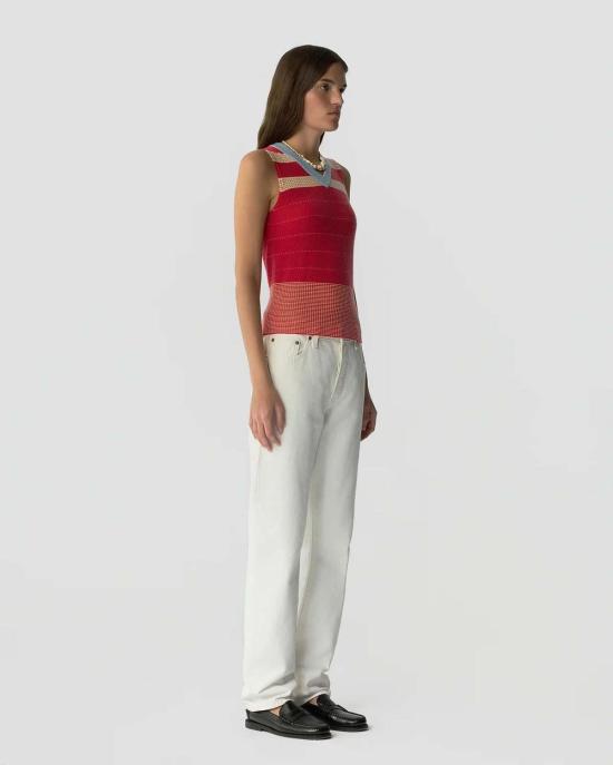  게스트 인 레지던스 스웨터 대학 스트라이프 조끼 - GUEST IN RESIDENCE