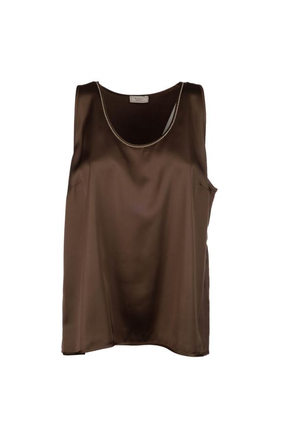 26SS 페세리코 민소매 티셔츠 A084816638 052 MARRONE CORTECCIA