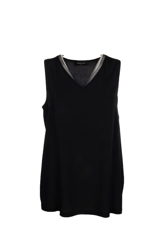 26SS 파비아나 필리피 민소매 티셔츠 TPD266F295L775 5146 Blu notte