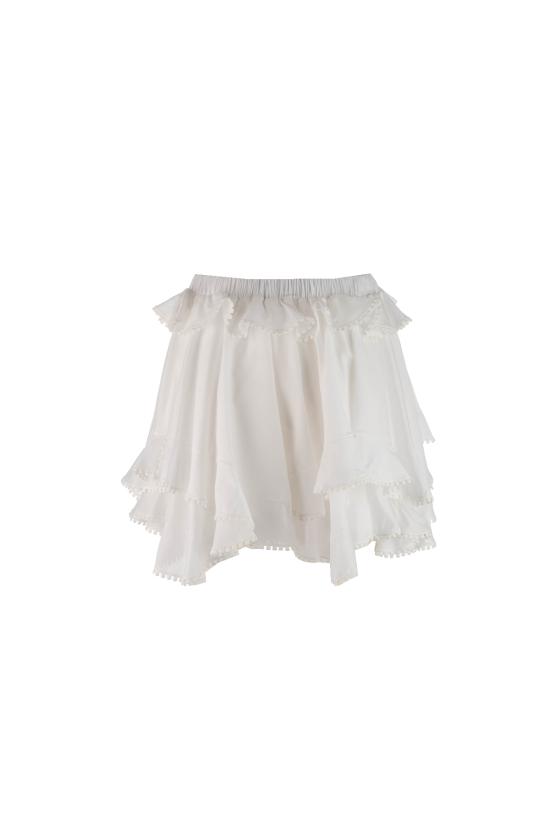 26SS 레 피유 드 에바 숏 스커트 09R60W9080C000 1000 OPTICAL WHITE - LES FILLES D'EVA