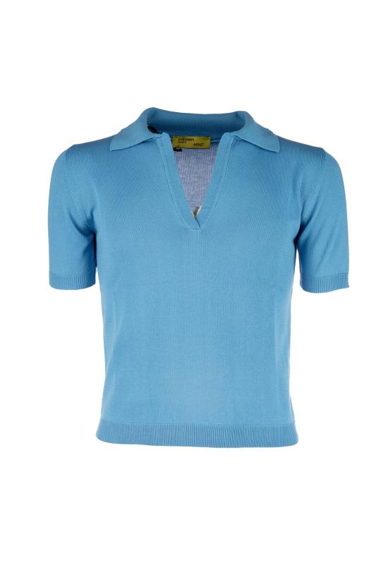26SS 커스토머 러버스 폴로 티셔츠 84253S 1223 Azzurro
