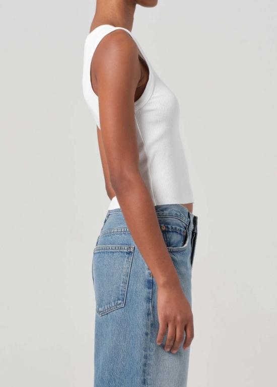  에이골디 민소매 티셔츠 아골데 축소된 양귀비 탱크 - AGOLDE