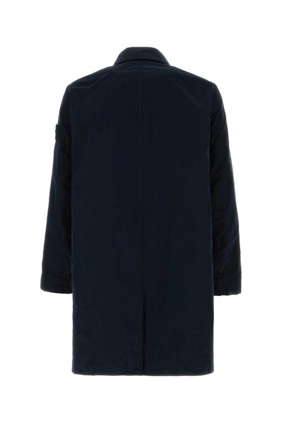  스톤 아일랜드 트렌치 코트 폴리에스터 혼방  미드나잇 블루 - STONE ISLAND