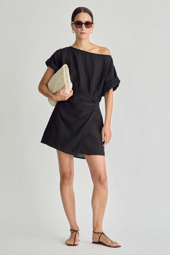  어피스 어파트 숏 원피스 Apiece Apart Sigrun 미니 드레스 블랙 - APIECE APART