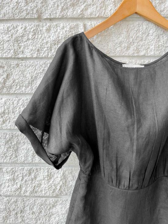  어피스 어파트 숏 원피스 Apiece Apart Sigrun 미니 드레스 블랙 - APIECE APART