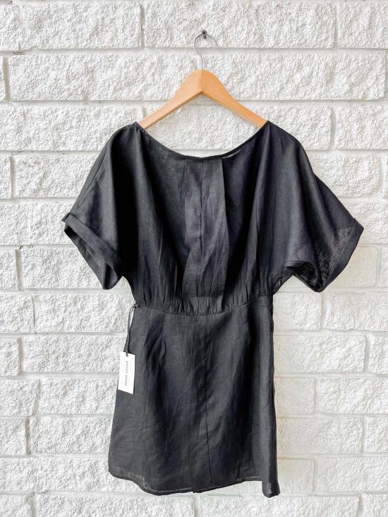  어피스 어파트 숏 원피스 Apiece Apart Sigrun 미니 드레스 블랙 - APIECE APART