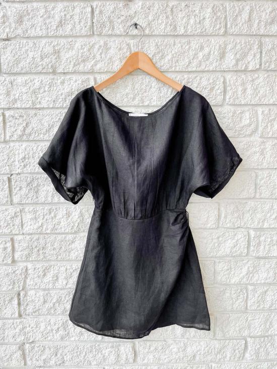  어피스 어파트 숏 원피스 Apiece Apart Sigrun 미니 드레스 블랙